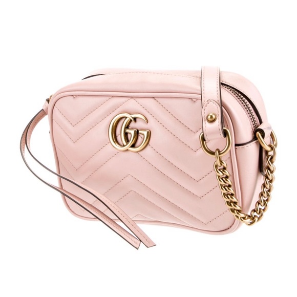 RARE light pink mini Gucci marmont matelasse with gorgeous gold hardware - Picture 7 of 11